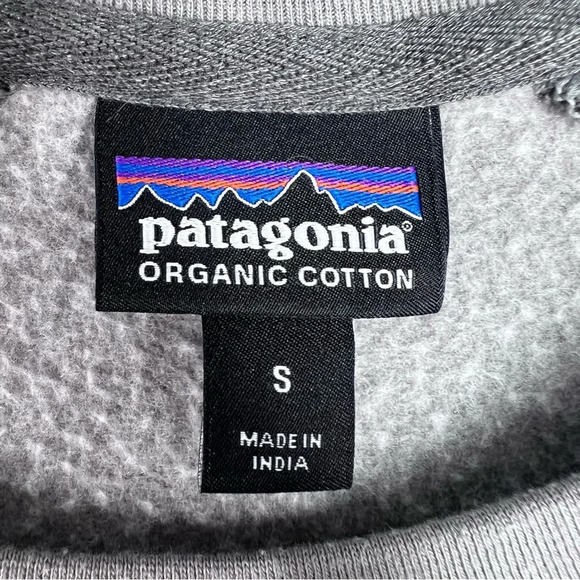 PATAGONIA Grey Line Logo Ridge Crewneck lightweight fleece Men’s Small - Picture 4 of 8
